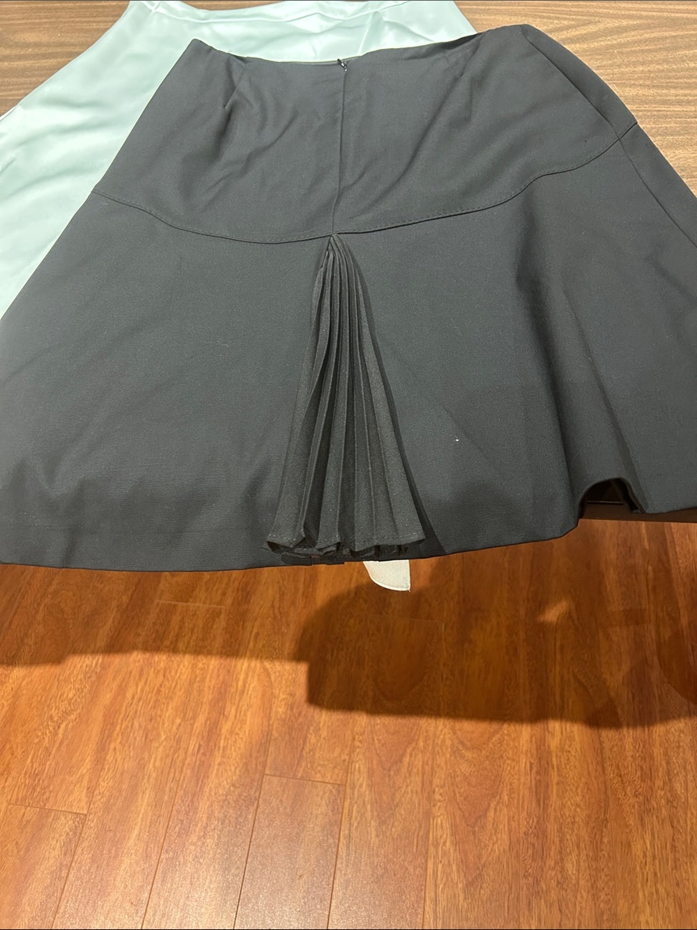 Escada Black Skirt with Center Pleat Detail